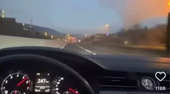 Otoyolda 250 kilometre hız yaptı, o anları paylaşınca yakalandı