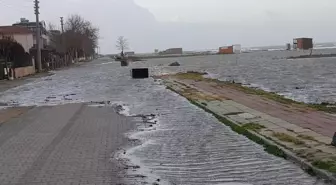 Lodos Keşan'da etkili oldu: Sahildeki işletmeler su altında kaldı