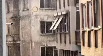 Tekirdağ'da doluyla karışık yağış