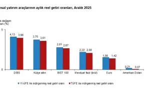 TÜİK: Aylık en yüksek reel getiri DİBS'te oldu