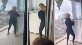 Zeynep Yılmaz korku dolu anlar yaşadı! Fırtınanın orasında böyle kaldı