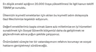 Emeklilere Müjde: En Düşük Emekli Aylığı 20 Bin TL Olabilir