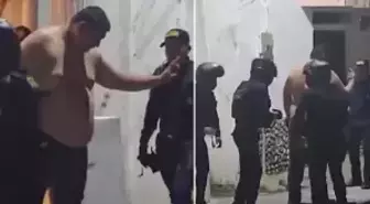 Çevredekilere saldıran şahsı, 9 polis güçlükle gözaltına aldı