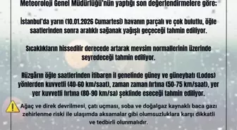 İstanbul Valiliği'nden yağış ve kuvvetli rüzgar uyarısı