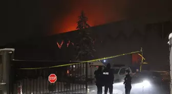 Kosova'da bir fabrikada yangın çıktı