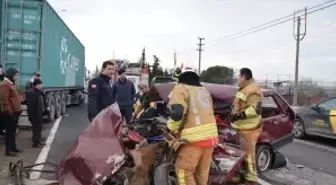 Manisa'da tırla otomobilin çarpışması sonucu 1 kişi öldü
