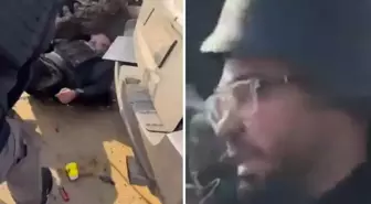 Suriyeli gazeteciye canlı yayında tank çarptı