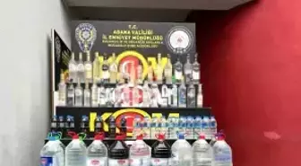 Adana'da pet şişelerde satılacak sahte içkiler ele geçirildi