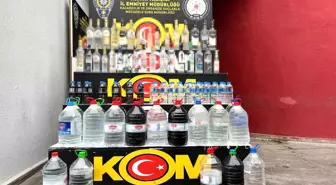 Adana'da pet şişelerde satılacak sahte içkiler ele geçirildi