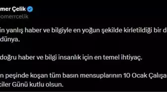 AK Parti Sözcüsü Çelik'ten 10 Ocak Çalışan Gazeteciler Günü mesajı