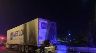 Ankara'da TIR'a arkadan çarpan otomobilin sürücüsü öldü