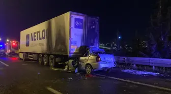 Ankara'da TIR'a arkadan çarpan otomobilin sürücüsü öldü