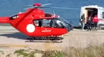 Avşa Adası'nda rahatsızlanan vatandaş ambulans helikopterle sevk edildi