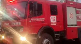 Bayındır'da ev yangını hayvan damına sıçradı