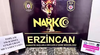Erzincan'da 1 kilo 276 gram metamfetamin ele geçirildi