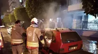 İskenderun'da otomobil yangını
