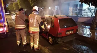 İskenderun'da otomobil yangını