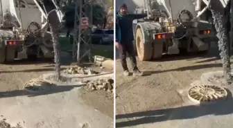 Kanalizasyona çimento döken firmaya 213 bin lira ceza