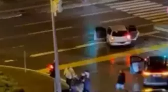 Kazaya karışanlar, sürücüyü darbetti; 3 gözaltı