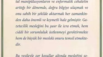 MİT Başkanı Kalın'dan 10 Ocak Çalışan Gazeteciler Günü mesajı