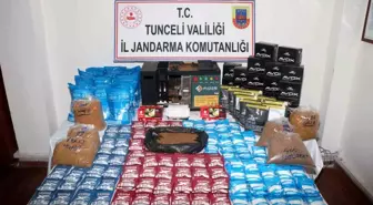 Tunceli'de kaçak alkol ve tütün operasyonu