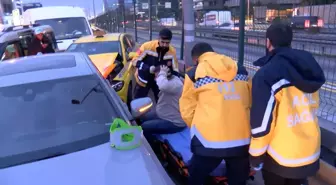 Yenibosna D-100 Karayolu'nda 6 aracın karıştığı zincirleme kaza -1