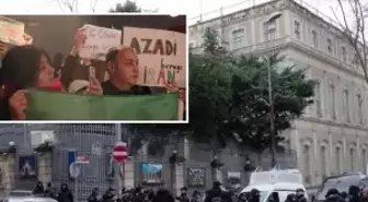 Ailelerinden haber alamayan İranlılar İstanbul'da da sokağa çıktı