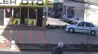 Karaman'da motosikletlinin yaralandığı kaza kameraya yansıdı