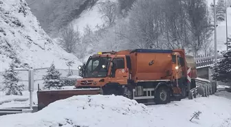 Anadolu Otoyolu ve D-100 kara yolu Bolu Dağı geçişinde kar etkili oluyor