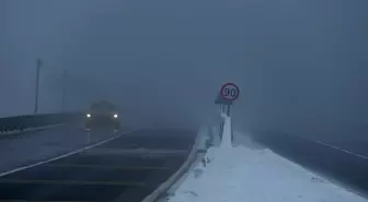 Bolu Dağı'nda sis etkili oldu