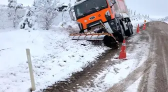 Eskişehir'de kar küreme aracı yoldan çıktı