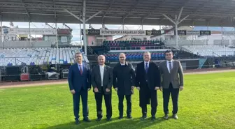 Galatasaray–Fethiyespor maçı öncesi Fethiye Şehir Stadı'nda inceleme