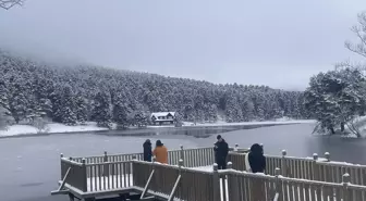 Gölcük Tabiat Parkı'nda kış manzaraları