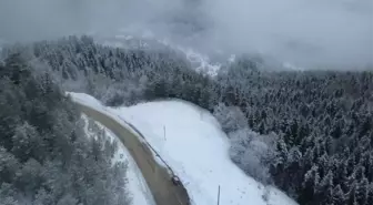Karabük'ün yüksek kesimlerinde kar yağışı