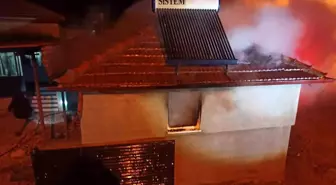 Köy evinde çıkan yangın korkuttu