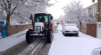 Develi'de kar kalınlığı 10 santime ulaştı