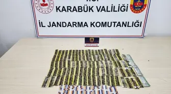 Karabük'te düzenlenen uyuşturucu operasyonunda 1276 sentetik ecza ele geçirildi