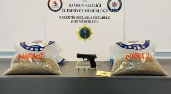 Samsun'da çantanın içine gizlenmiş 2 kilo sentetik uyuşturucu ele geçirildi