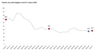 TÜİK: Toplam ciro kasımda arttı