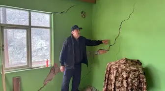 Bartın'da heyelan nedeniyle 15 evde çatlaklar oluştu