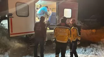 Bingöl'de yolu kapanan köydeki hasta UMKE ekiplerince hastaneye ulaştırıldı