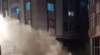 Çorlu'da park halindeki otomobile alev alev yandı