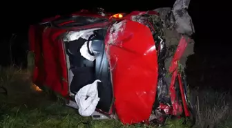 Edirne'de otomobil takla attı: 1'i ağır 2 yaralı