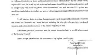 İran, BM'ye gönderdiği mektupta protestolardaki ölümlerden ABD ve İsrail'i sorumlu tuttu