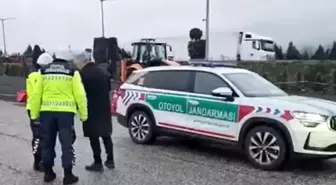 Otoyolda yasak yerden dönüş yapan otobüs sürücüsüne ceza