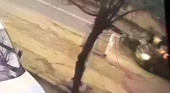 Tekirdağ'da 2 kişinin yaralandığı feci kaza kamerada