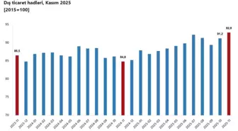TÜİK: Dış ticaret haddi 8 puan arttı