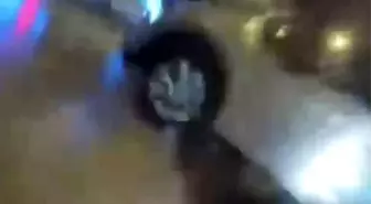 Aniden yola çıkan cip motosikletle böyle çarpıştı