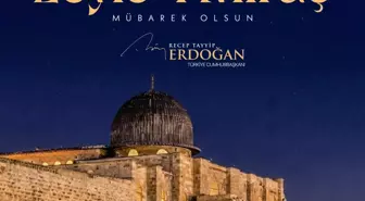 Cumhurbaşkanı Erdoğan'dan Miraç Kandili Kutlaması