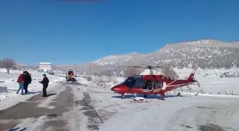 Konya'da hava ambulansı kalp krizi geçiren hasta için havalandı